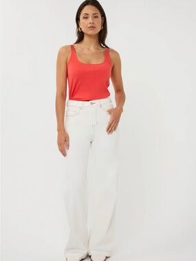 ESQUALO White Wide-Leg Jeans